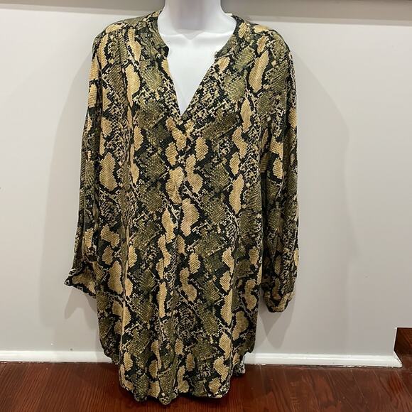 H&M Green Snake Print Tunic - Picture 1 of 6